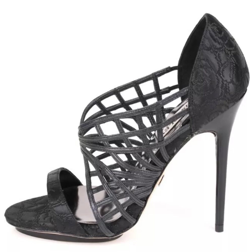 Badgley Mischka sailor heel- dark gray cage